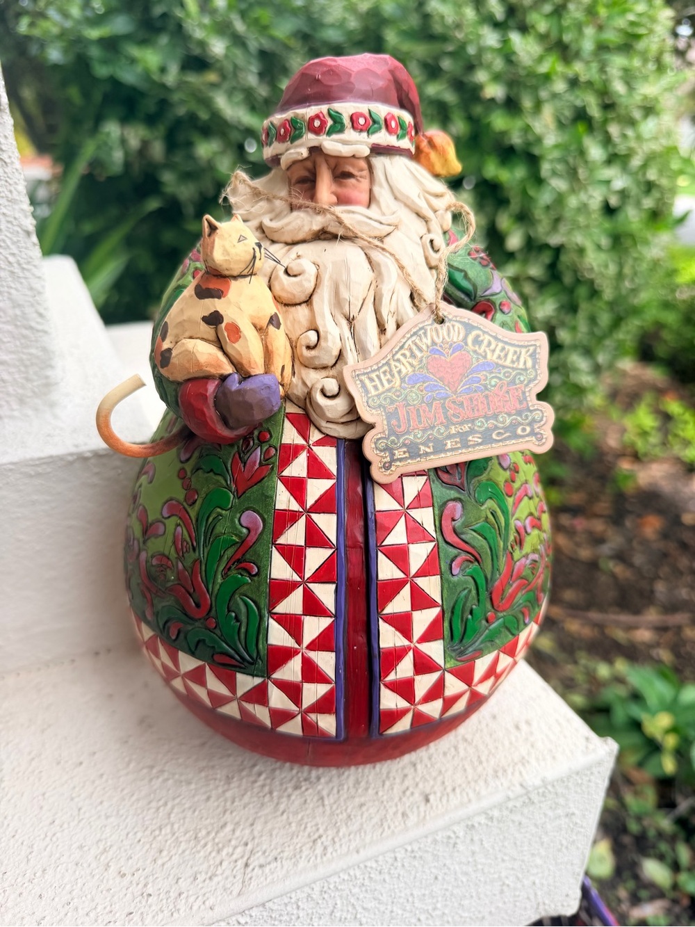 Jim Shore Christmas Warmth Santa Cat 4002418 Heartwood Creek 2005 w Box Tag